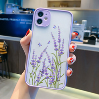 Motyl lawenda Higan kwiat etui na telefon dla iphone 6s 7 8 plus SE 2 12 13 mini 11 pro max X XR XS Max twarde, odporne na wstrząsy etui 2